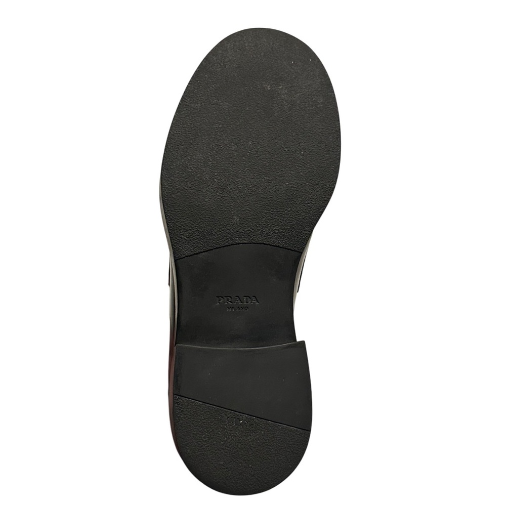 Prada Chocolate Brushed Leather Loafers Black - Picture 7 of 10